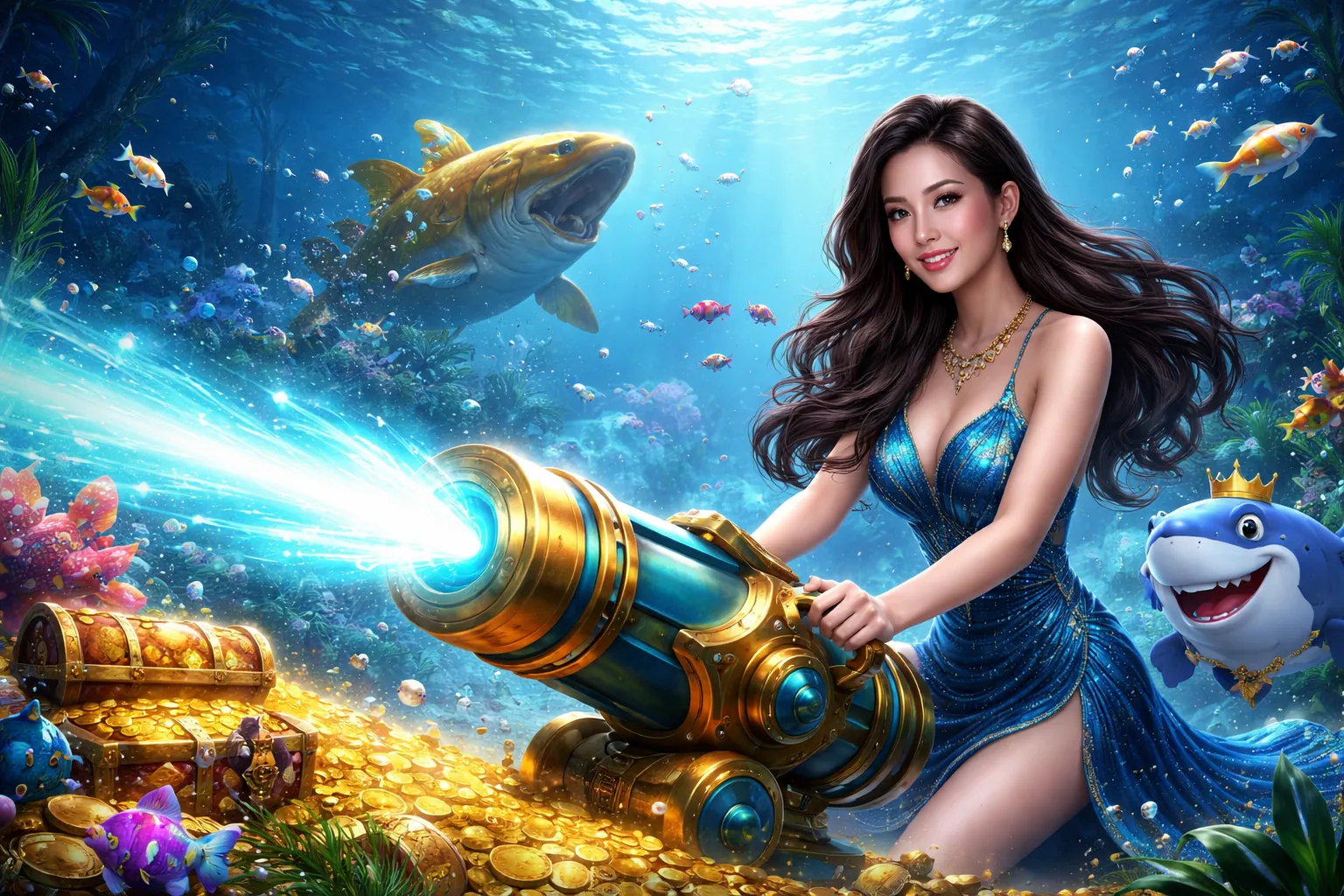 Hình ảnh đại dương bắn cá sôi động tại ao88a